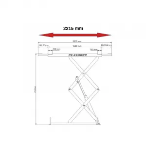 NORMET Nožnicový zdvihák 3,5T zdvih 1800mm do podlahy