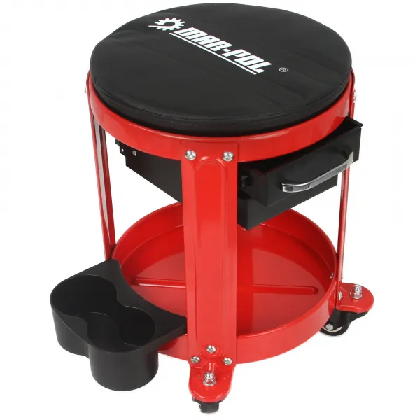 MARPOL Dielenská stolička so zásuvkami – 2 zásuvky + polica (41 cm)