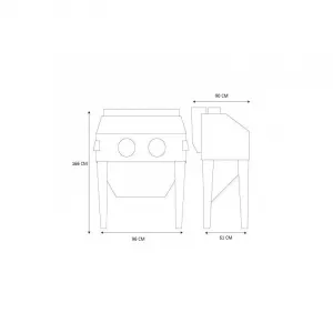 CORMAK Pieskovací box 350l -TOP