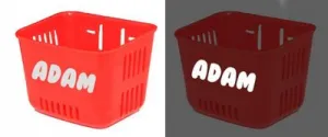 Košík na odrážadlo s menom - červený