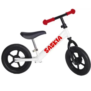 myRunbike Moje odrážadlo s menom - bielo červené