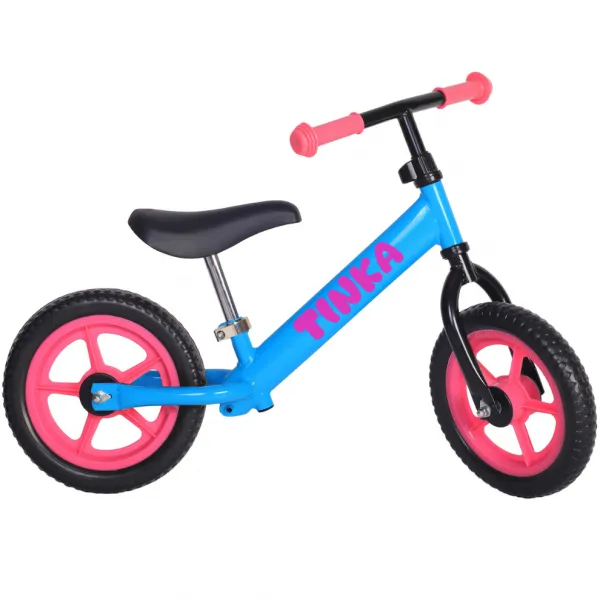myRunbike Moje odrážadlo s menom - tyrkysové s ružovými kolesami