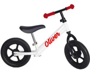 myRunbike Moje odrážadlo s menom - bielo červené