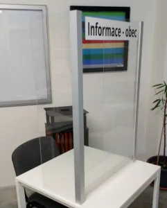 Ochranná prepážka - Model ALFA s bočnými zástenami