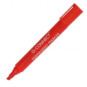 Q-Connect permanentný popisovač 1,5-3 mm zrezaný hrot červený QC026044
