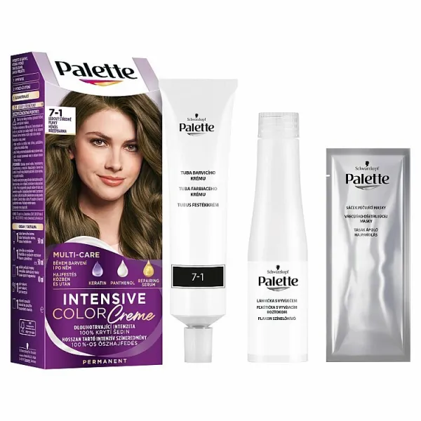 Schwarzkopf Palette Intensive Color Creme permanentná farba na vlasy odtieň 7-1 Cool Middle Blonde 1 ks