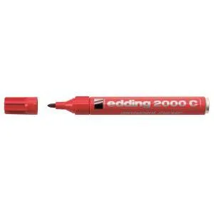 Permanentný popisovač edding 2000C červený