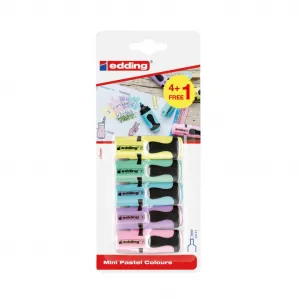 Sada mini zvýrazňovačov edding 7/4S pastel