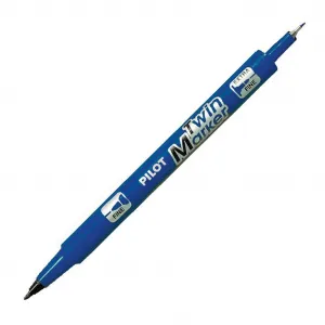 Popisovač obojstranný PILOT Twin Marker BeGreen 05+03 mm modrý