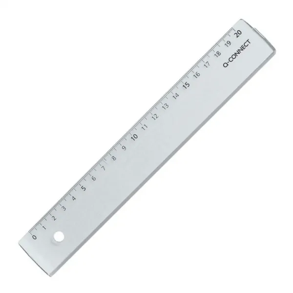 Pravítko Q-CONNECT 20cm transparentné