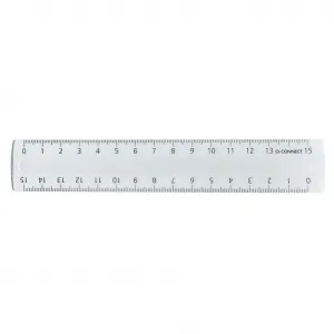 Pravítko Q-CONNECT 15cm transparentné
