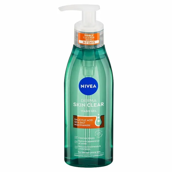 NIVEA Derma Skin Clear čistiaci pleťový gél 150 ml