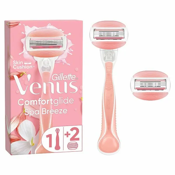 Gillette Venus ComfortGlide Spa Breeze holiaci strojček + 2 náhradné hlavice 1 ks