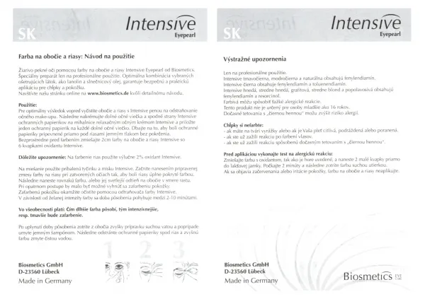 Intensive - Eyepearl Farba na obočie Intensive - 20 ml - hnedá