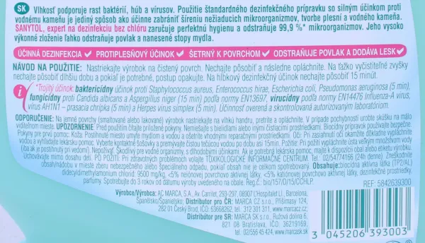 Sanytol Čistič do kúpeľne dezinfekcia 500 ml
