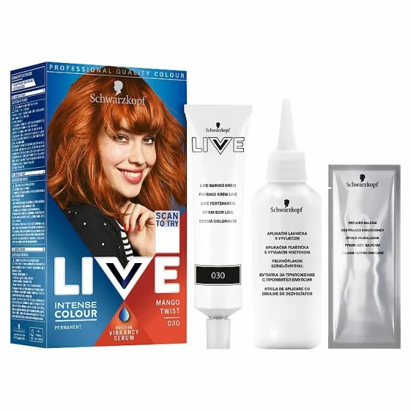 Schwarzkopf LIVE Intense Colour permanentná farba na vlasy odtieň 030 Mango Twist 1 ks
