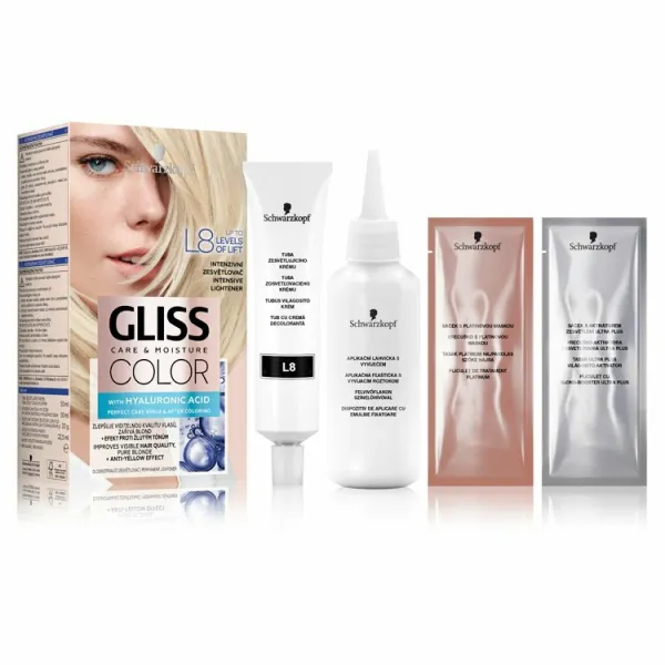 Gliss Color farba na vlasy intenzívny zosvetľovač L8
