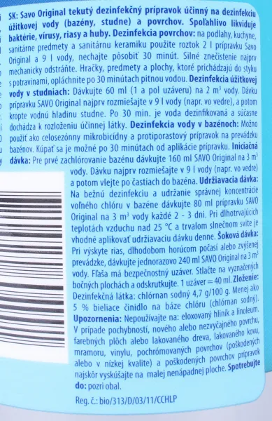 Savo Original Dezinfekčný Prostriedok 12 l