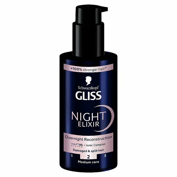 Gliss Night Elixir Overnight Reconstruction nočný elixír na vlasy 100 ml