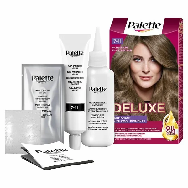 Schwarzkopf Palette Deluxe permanentná farba na vlasy odtieň 7-11 Cool Medium Blond 1 ks