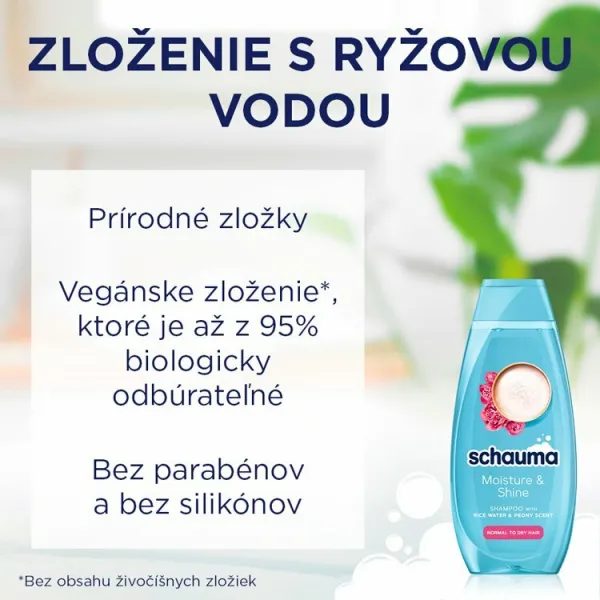 Schwarzkopf Schauma Moisture & Shine hydratačný šampón pre normálne až suché vlasy 400 ml