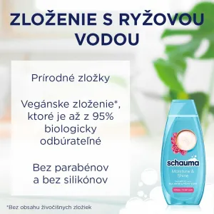 Schwarzkopf Schauma Moisture & Shine hydratačný šampón pre normálne až suché vlasy 400 ml