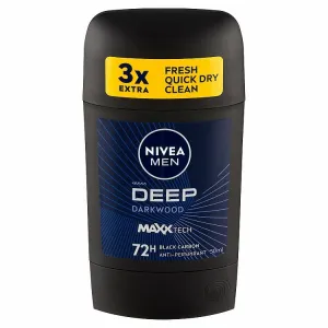 Nivea Men Deep tuhý antiperspitant pre mužov Black Carbon Dark Wood 50 ml