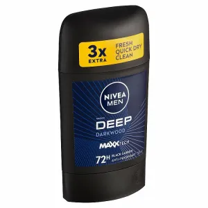 Nivea Men Deep tuhý antiperspitant pre mužov Black Carbon Dark Wood 50 ml