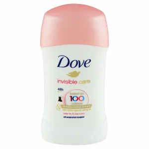 Dove Invisible Care Antiperspirant tuhý antiperspirant proti bielym škvrnám bez alkoholu Water Lily & Rose 40 ml