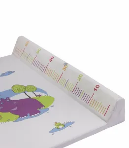 Detská prebaľovacia podložka Hippo v bielej farbe s metrom - 70x50x10 cm 1ks