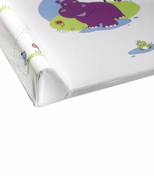 Detská prebaľovacia podložka Hippo v bielej farbe s metrom - 70x50x10 cm 1ks