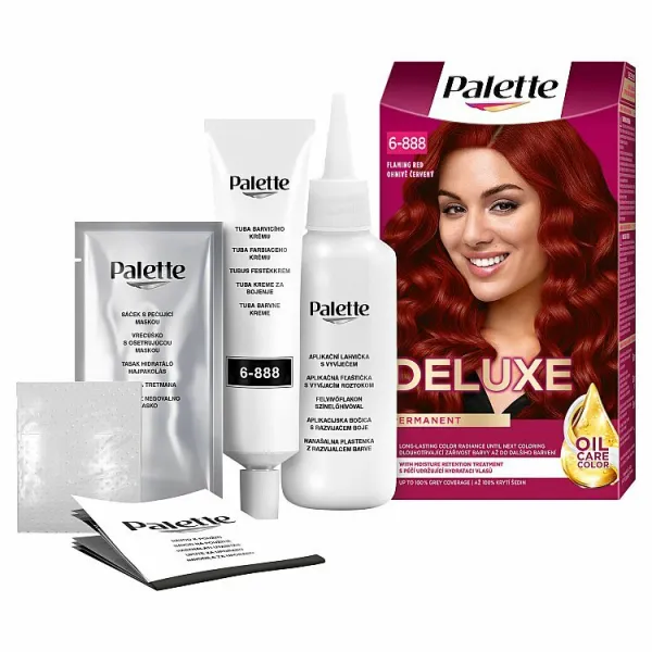 Schwarzkopf Palette Deluxe permanentná farba na vlasy odtieň 6-888 Flaming Red 1 ks