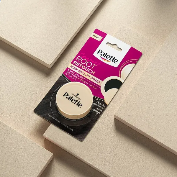 Palette Compact Root Retouch viacúčelový kompaktný púder čierny 3 g