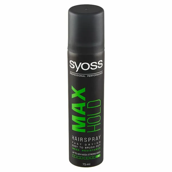 Syoss Max Hold lak na vlasy s extra silnou fixáciou mini 75 ml