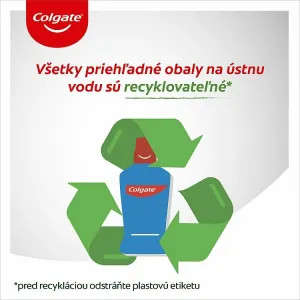 Colgate Plax Charcoal ústna voda proti zubnému povlaku a pre zdravé ďasná bez alkoholu 500 ml