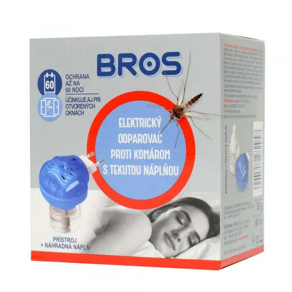 Bros elektrický odparovač proti komárom s tekutou náplňou 1ks