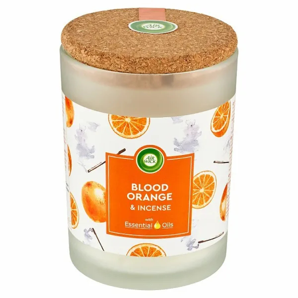 Air Wick Essential Oils Sviečka pomaranč & vonná tyčinka 185 g 1ks