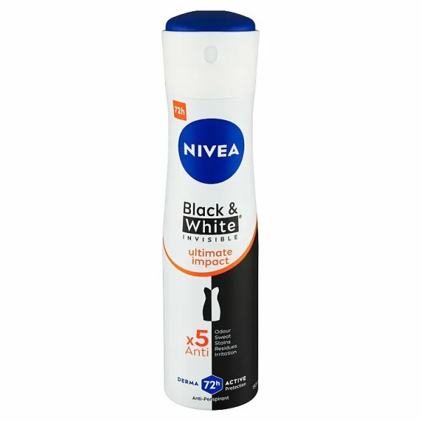 Nivea Black & White Invisible Ultimate Impact sprej antiperspirant 150 ml