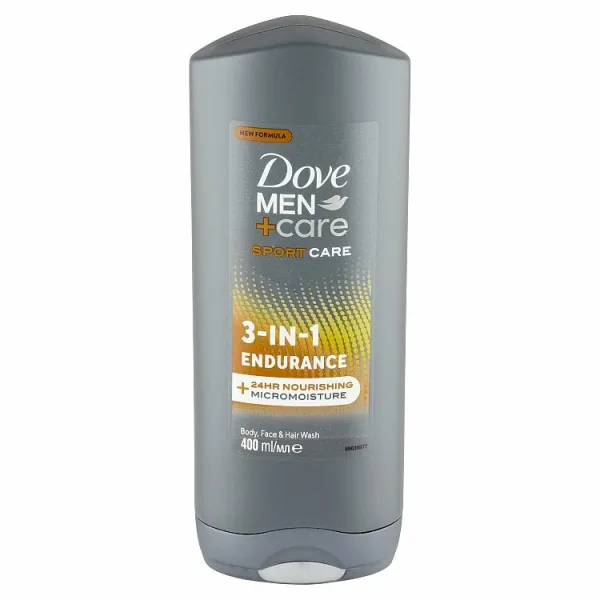 Dove Men+Care Sport Care 3-IN-1 Endurance sprchovací gél na telo, tvár a vlasy 400 ml