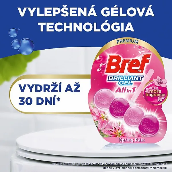 Bref Brilliant Gel Spring Rain WC záveska 3x42g