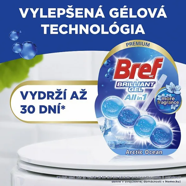 Bref Brilliant Gel Arctic Ocean WC záveska 3x42g
