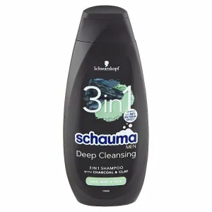 Schwarzkopf Schauma MEN šampón s aktívnymi zložkami uhlia na tvár, telo a vlasy 400 ml