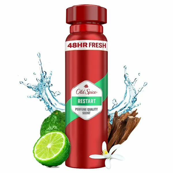 Old Spice Restart Dezodorant V Spreji Pre Mužov 150ml, 48 h Sviežosť a Bez Hliníka