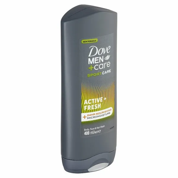 Dove Men+Care Sport Care Active + Fresh sprchovací gél na telo, tvár a vlasy 400 ml