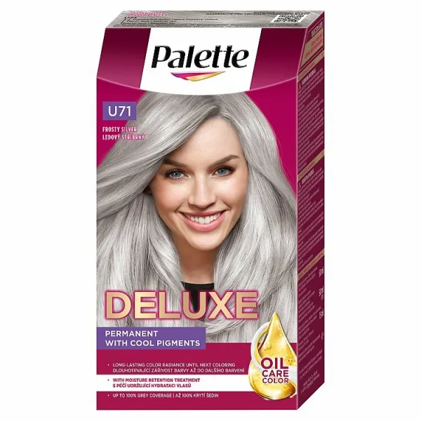 Schwarzkopf Palette Deluxe permanentná farba na vlasy odtieň U71 Frosty Silver 1 ks