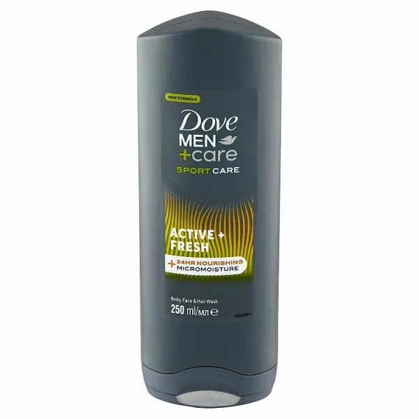 Dove Men+Care Sport Care Active+Fresh sprchovací gél na telo, tvár a vlasy 250 ml