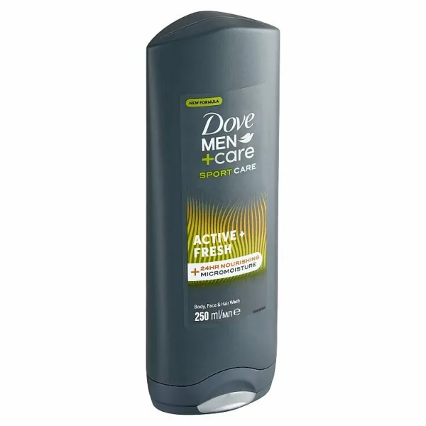 Dove Men+Care Sport Care Active+Fresh sprchovací gél na telo, tvár a vlasy 250 ml