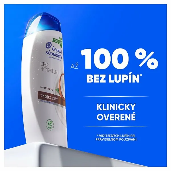 Head & Shoulders Deep Hydration Šampón na Lupiny 400 ml s Kokosovým Olejom. Denné Použitie