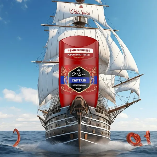 Old Spice Captain Tuhý Dezodorant 50 ml. 48 h Sviežosť. 50 % Recyklovaného Plastu