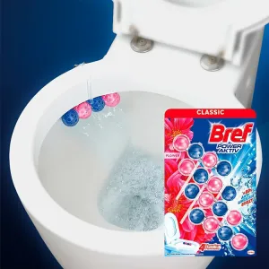 Bref Power Aktiv Flower tuhý WC blok 4 x 50 g
